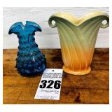 Devon Swirl Handle Vase & Tuscany Zena Hobnail Vase
