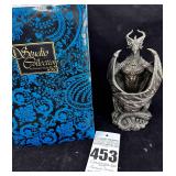 Guardian of the light armored dragon night light with a shelf