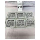 Drunk Definition Glass Coasters (6)