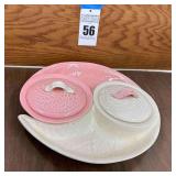 CA Pottery - Infinity Shaped Chip & Dip Serving Set