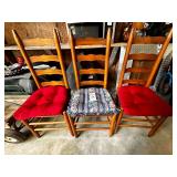 3 Ladder back chairs
