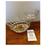 Vintage Hazelware Glass Chip & Dip Set