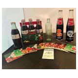 6 pk Coke Cola 1996 Olympics, Coasters, 3 Misc. Coke Bottles