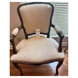 Louis XV Style Armchair Carved Wooden Frame