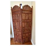 Carved wood screen