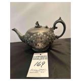 Antique Teapot -Electric Plate - Intricate Engraved Foliate Design