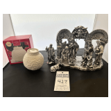 International Silver Plate Nativity, Lenox Candle