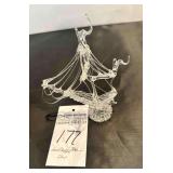 Hand Blown Glass Ship