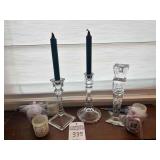 Crystal Candlestick Holders, Votives