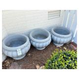 3 - Large Plastic Planters