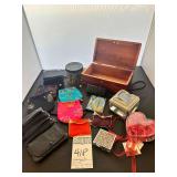 Cedar Box (Lane), Flower Soap, Mirror Compact, Crossbody bag,  Jewelry Pouches, Glass gems