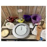 Humming Bird Feeder, Baskets, Seiko Clock, Thermostat, Watering Can, Webbing Stretcher Tool