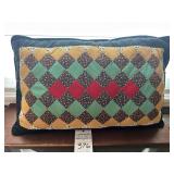 Large Rectangle Hand Quilted Pillow