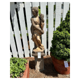 Concrete Garden Statue on a Pedestal (Four Seasons)