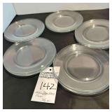 15 pcs Clear Glass Plates