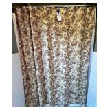 Nice Beaded Shower Curtain and matching Valence