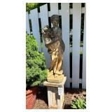 Concrete Garden Statue on a Pedestal (Four Seasons)