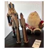 Nutcracker, Stuff Santa, & 2 Tall Santas