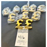 Solid Brass 'British Pound'