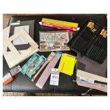 Crafting Supplies - Nice Paint Brushes in Pack,  Transfer Paper, Colored Stock Paper