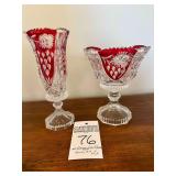 German Lead Crystal Vase & Candy Dish