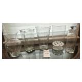 5 Large Glass Vases