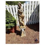 Concrete Garden Statue on a Pedestal (Four Seasons)