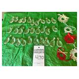 29 Tear Drop Prisms & Crochet Snow Flakes