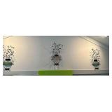 3 Metal Wall Floral in Baskets