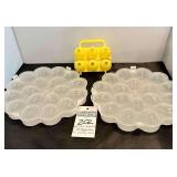 2 Deviled Egg Holders & A Jello Egg Mold