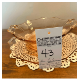 Fostoria Depression Glass Relish Bowl & Underplate