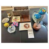 Misc Lot of Home Décor, A Wizard Musical,  Wood Tray, Bell, & More