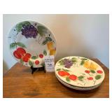 (4) Fruit Dinner Plates