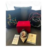 3 - Black Pillows, Ne'Qwa Art Mouth Blown Gass Ornaments