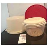 Tupperware - Berry Strainer Colander Set, Large Fix-N-Mix Bowl with Lid,  & Cake Carrier