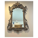 Scrolled Wood Frame with Mirror