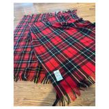 2 Red Plaid Throw Blankets