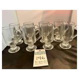 8 pcs Anchor Hocking Clear Footed Mugs