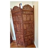 Carved wood screen