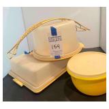 Tupperware - Cake Carrier with Handle, (Round & Rectangular), Mixing Bowl with lid 'Fix N Mix'