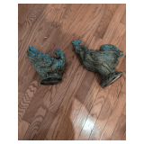 Resin Rooster and Hen