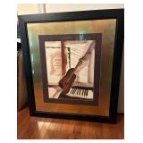 32.5”x36.5” - “Le Violon Et Sa Partition' by Artist Miller Scherer