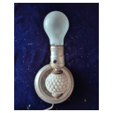 Wall Mount Milk Glass Lamp Approximately 9'