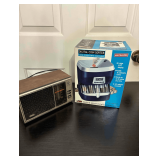 Vintage GE Radio and Digital Coin Sorter