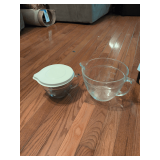 8 Cup Fire King Measuring Cup and 4 Cup Pamper Chef