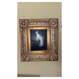 Framed antique oil painting