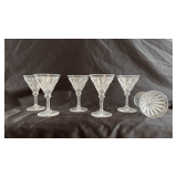 Vintage crystal cordial glasses