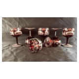 Vintage bohemian stemware