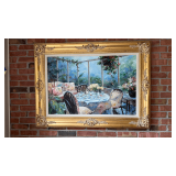 Framed oil painting on canvas