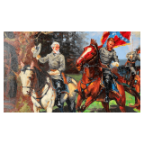 Large framed oil painting